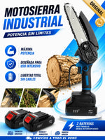 KIT COMPLETO: MOTOSIERRA 21V + 2 BATERIAS + ESTUCHE