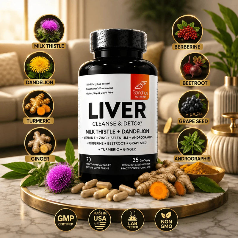 Liver Cleanse &amp; Detox Sandhus Nutrition® Ayuda a que tu Hígado Funcione Mejor, inicia desde hoy