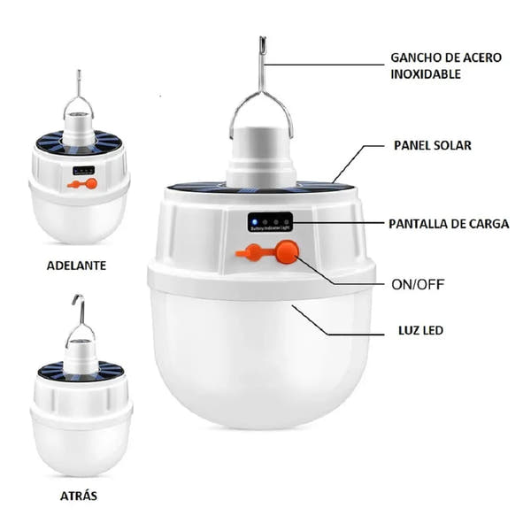Foco Recargable Solar