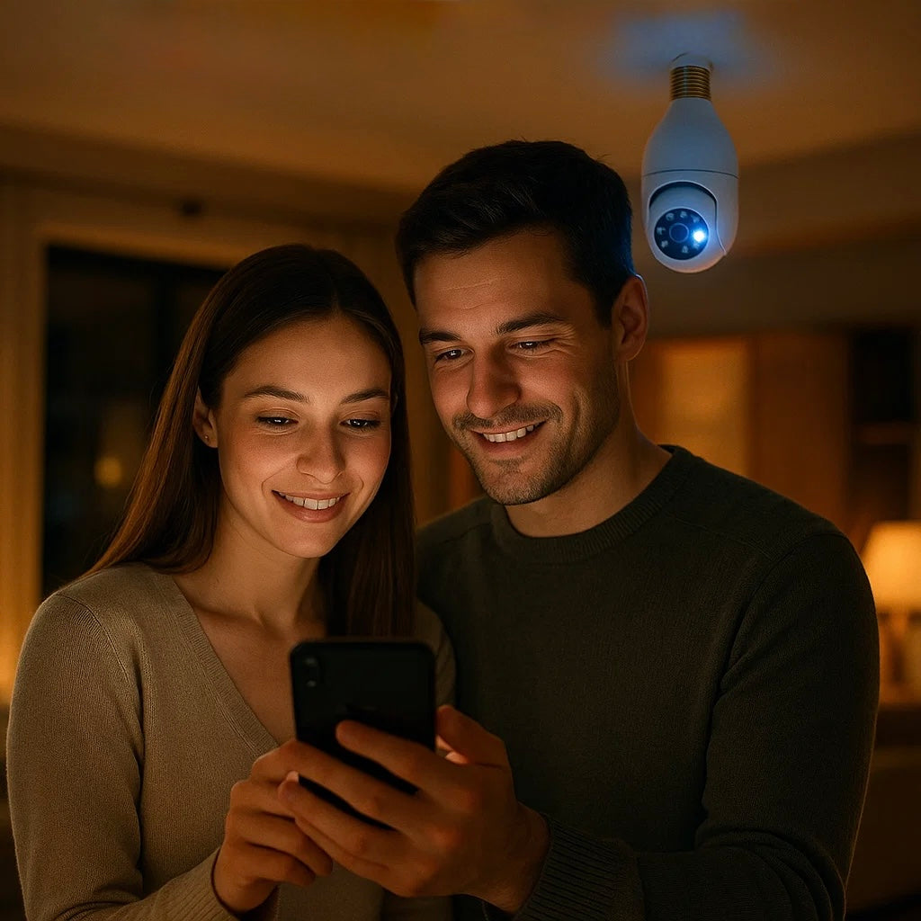 Foco cámara video vigilancia Full HD 360°