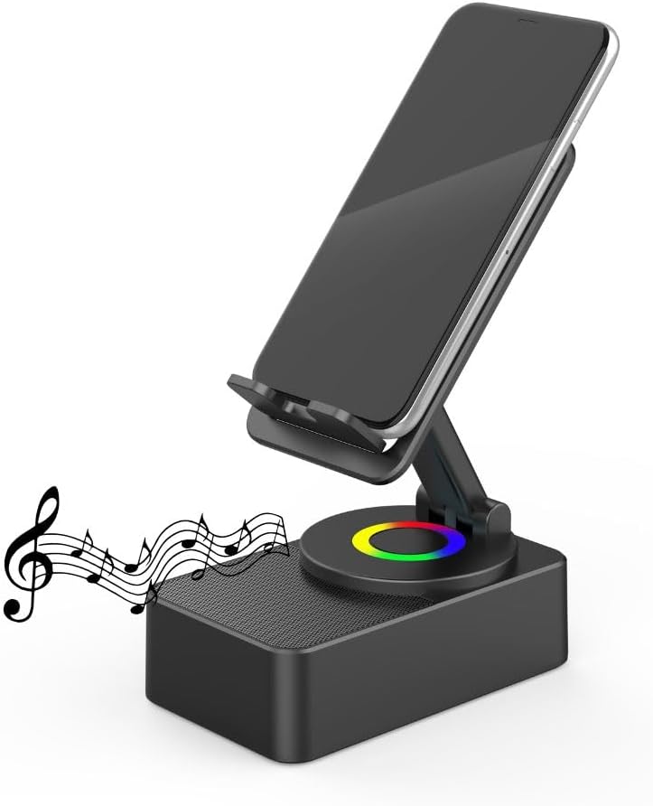 Soporte de teléfono con bocina bluetooth