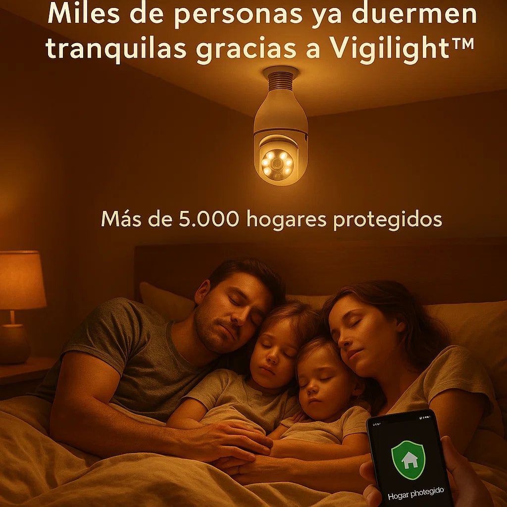 Foco cámara video vigilancia Full HD 360°