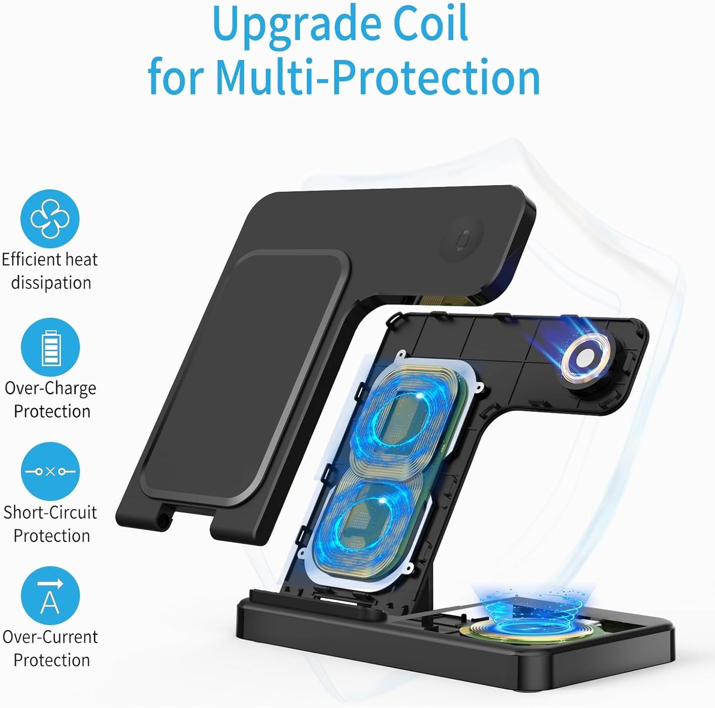 Cargador Inalámbrico Plegable 3 en 1