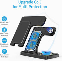 Cargador Inalámbrico Plegable 3 en 1