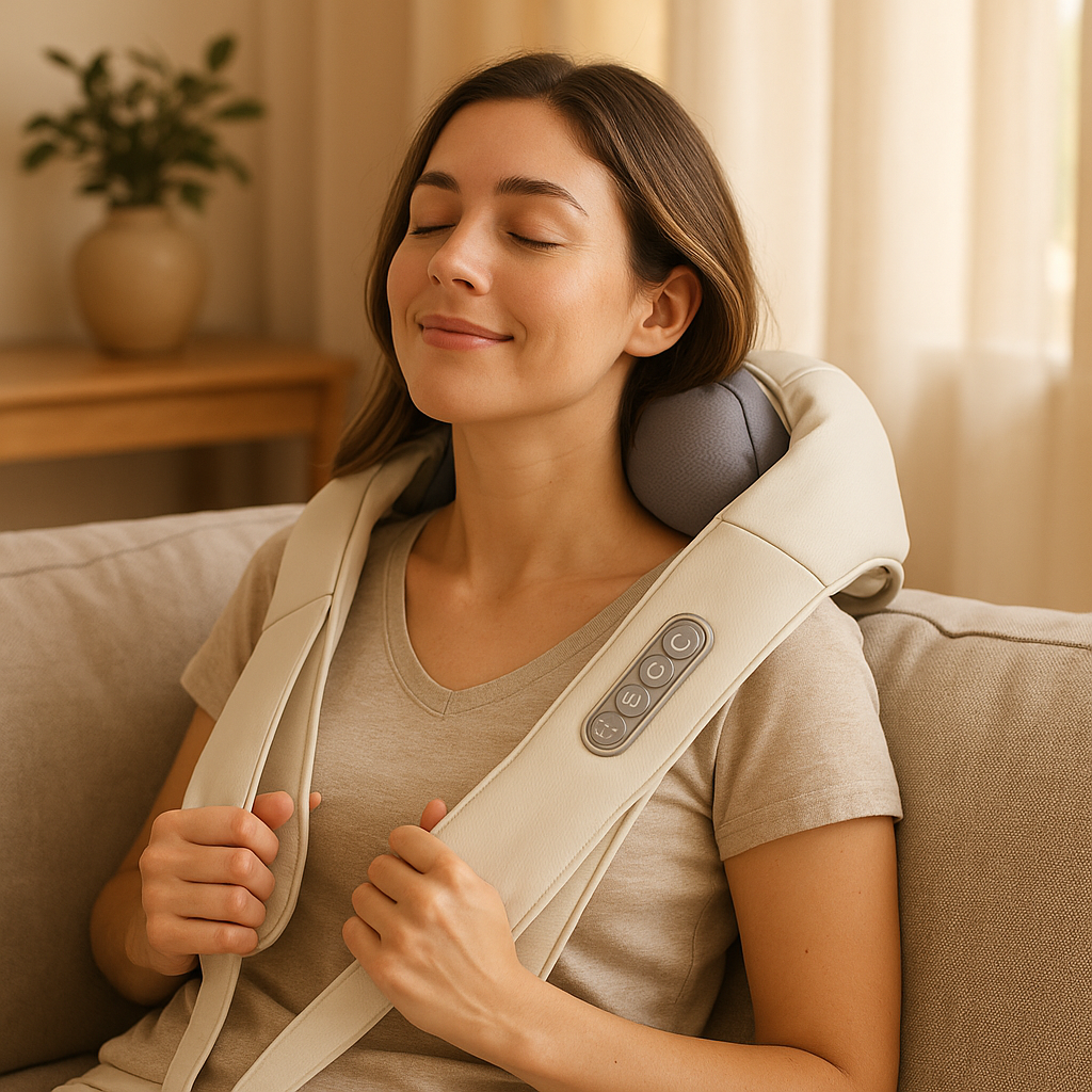 Masajeador para cuello y cervical con calor inalámbrico