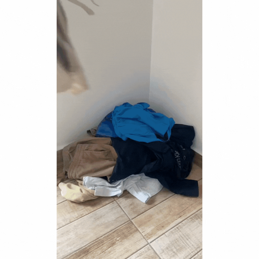 Organizador de tela plegable para ropa sucia