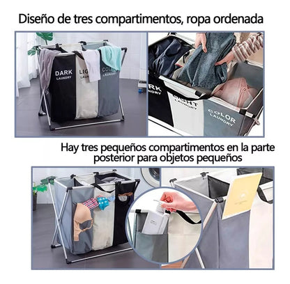 Organizador de tela plegable para ropa sucia