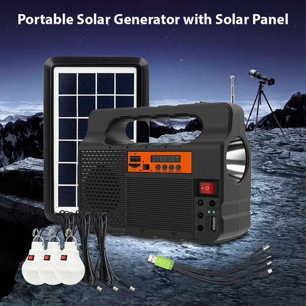 Generador Solar Portátil Multifuncional