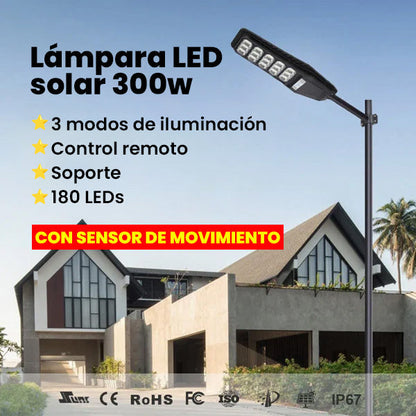 Lampara solar LED de 300W para exterior