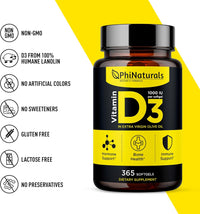 VITAMINA D3 FORTALECE HUESOS, SISTEMA INMUNE Y ÁNIMO | 160 CAPSULAS