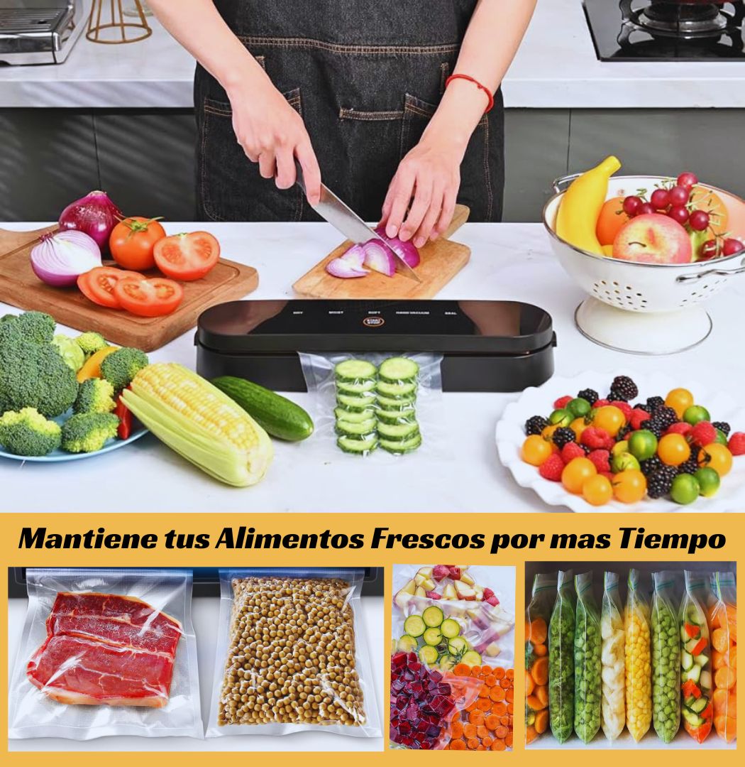 Selladora de Alimentos al Vacío con 25 bolsas
