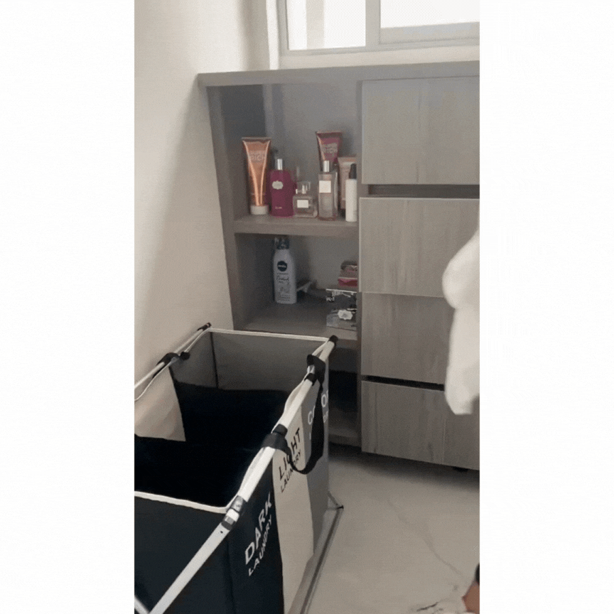 Organizador de tela plegable para ropa sucia