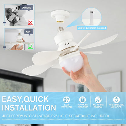 Foco ventilador regulable de 6 aspas