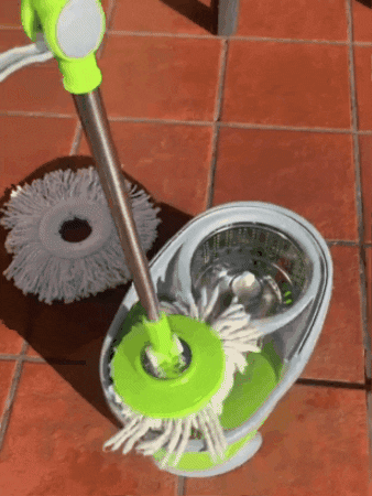 TRAPEADOR GIRATORIO CON ESCURRIDOR METÁLICO