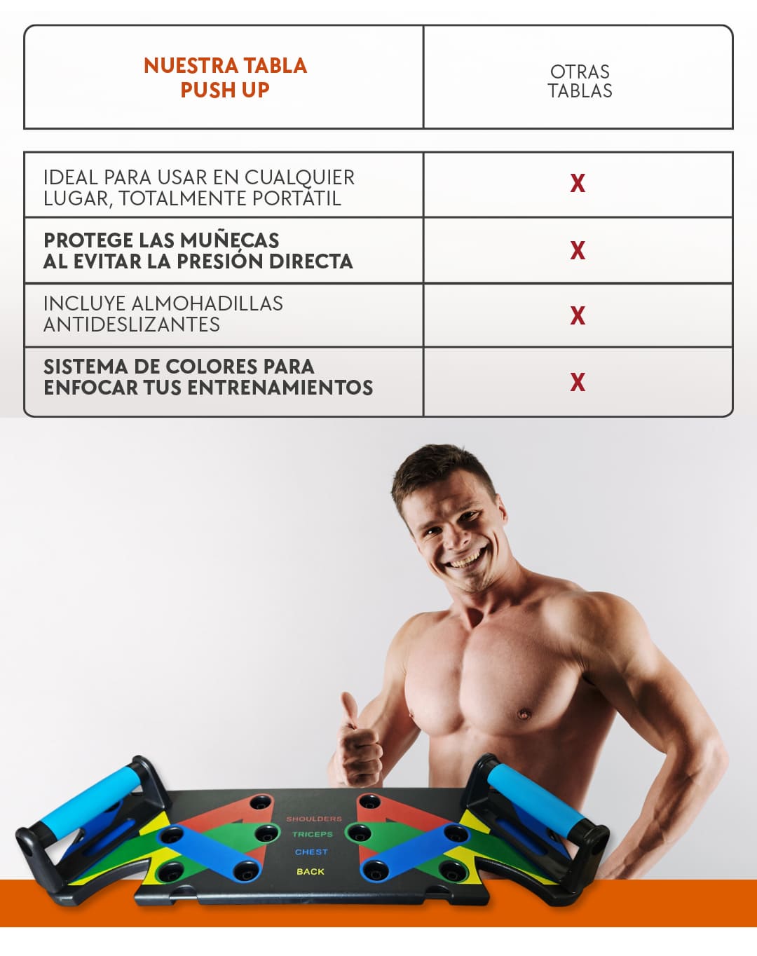 Tabla de flexiones 9 en 1 | Gimnasio en casa
