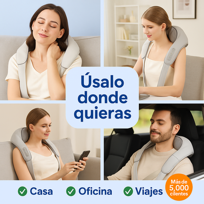 Masajeador para cuello y cervical con calor inalámbrico