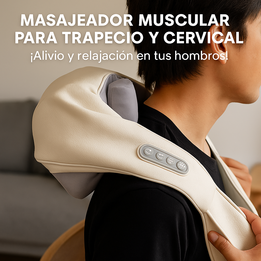 Masajeador para cuello y cervical con calor inalámbrico