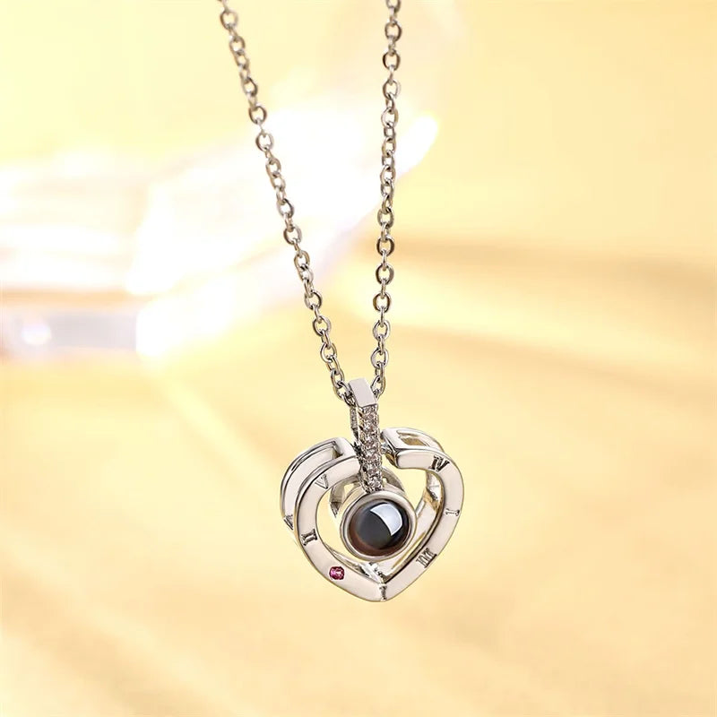 Collar Te amo en 100 idiomas de Plata