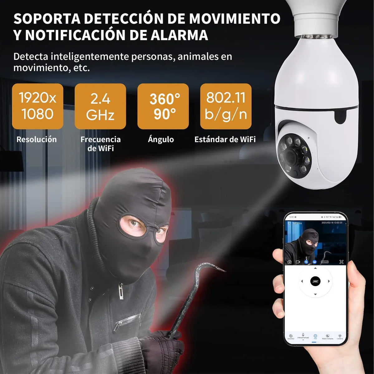Foco Cámara de Seguridad Inteligente