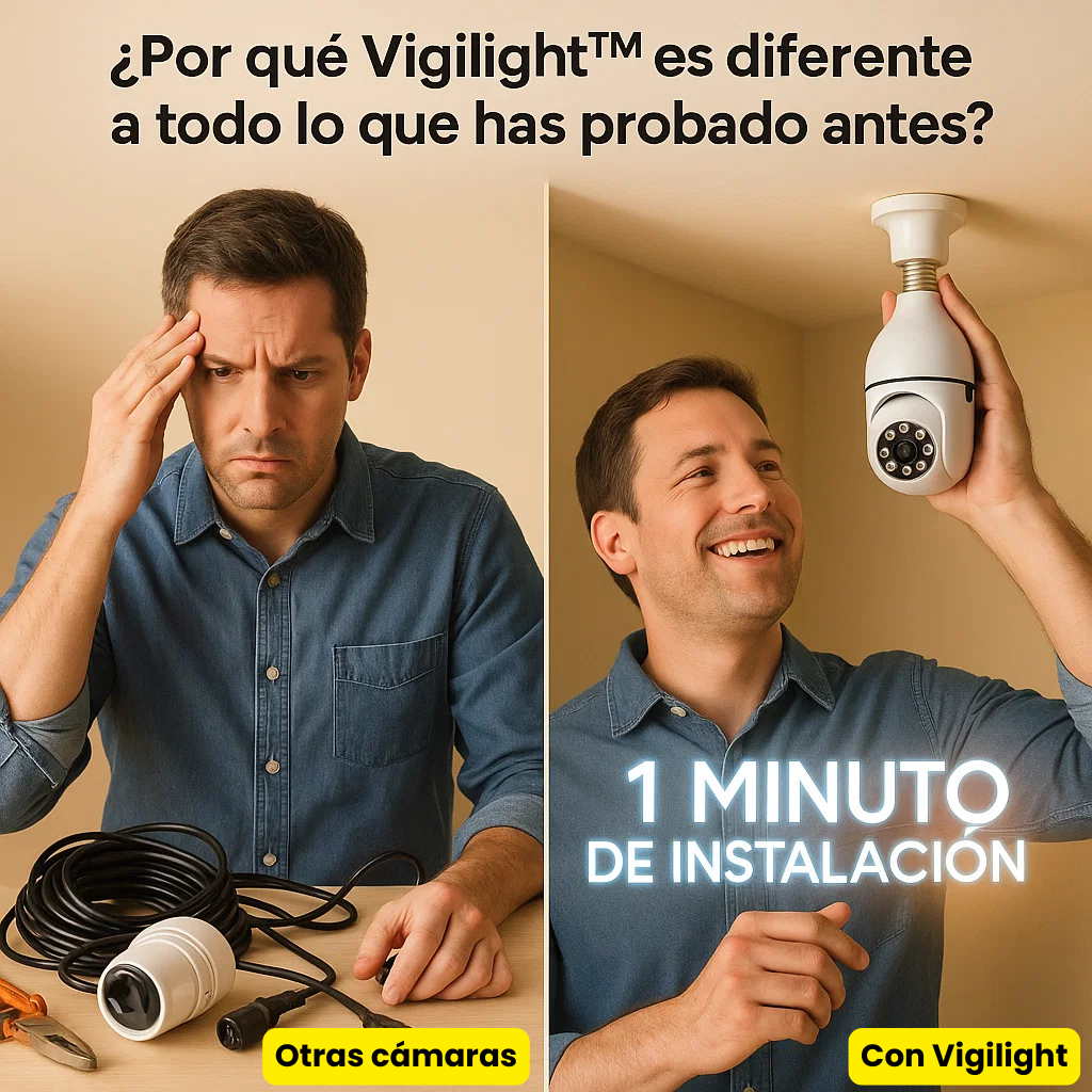 Foco cámara video vigilancia Full HD 360°