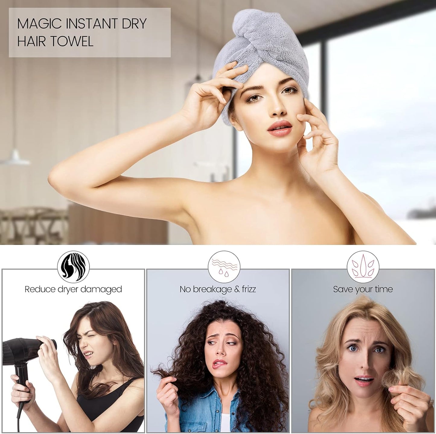 Toalla Secado Rápido para Cabello