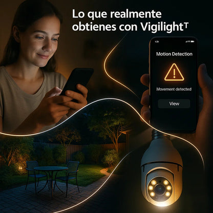 Foco cámara video vigilancia Full HD 360°