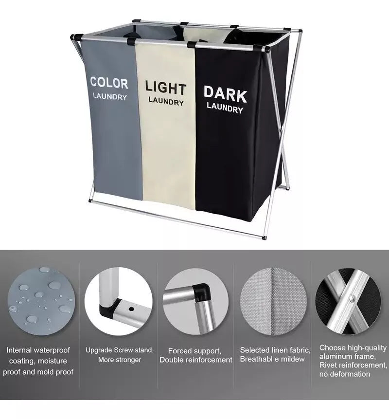 Organizador de tela plegable para ropa sucia