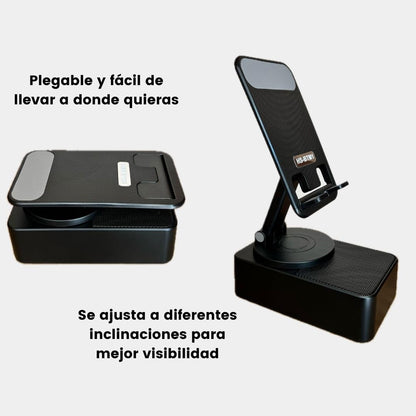 Soporte de teléfono con bocina bluetooth