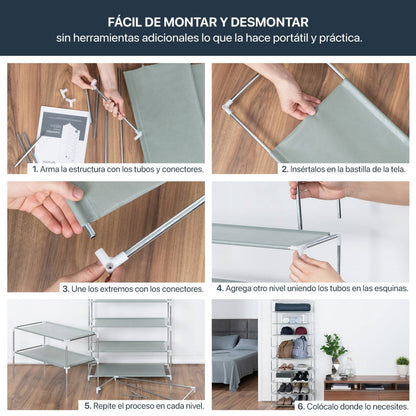 ORGANIZADOR DE ZAPATOS DE 9 NIVELES DE TELA
