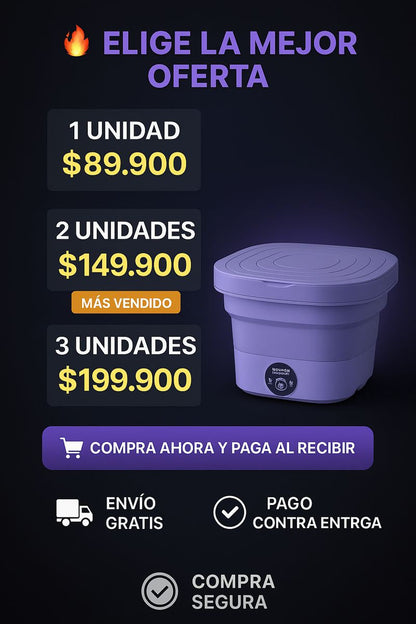 Lavadora Portátil | Diseño portátil y comparto