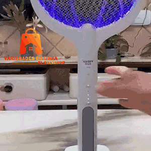 RAQUETA PARA MOSQUITOS ELECTRICA CON BASE