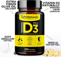 VITAMINA D3 FORTALECE HUESOS, SISTEMA INMUNE Y ÁNIMO | 160 CAPSULAS