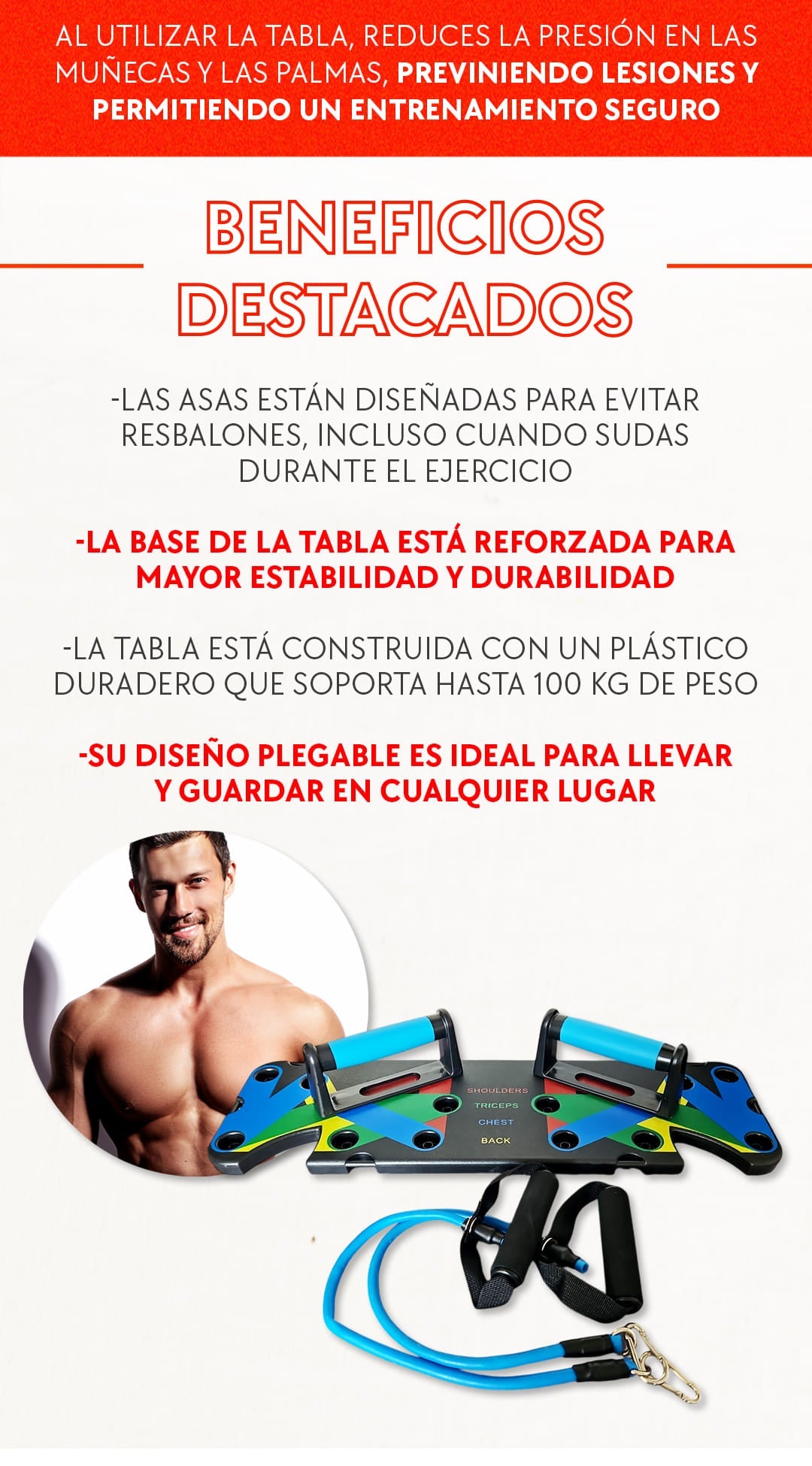 Tabla de flexiones 9 en 1 | Gimnasio en casa