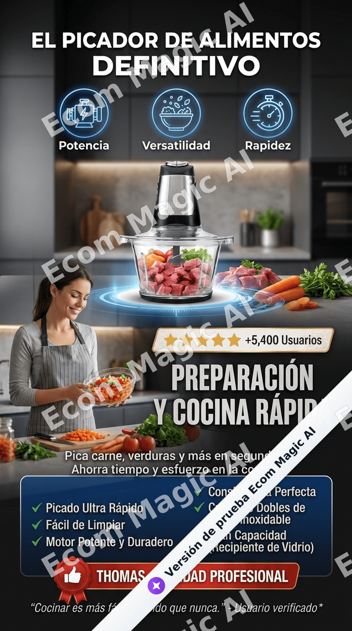 Procesador y picador de alimentos
