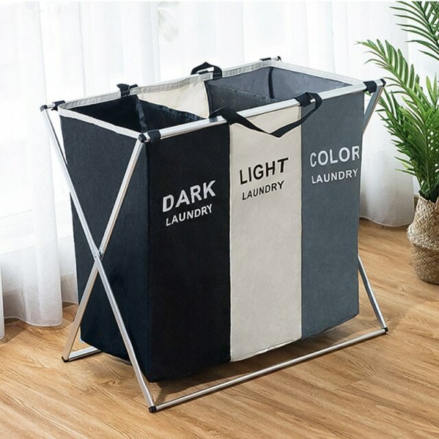 Organizador de tela plegable para ropa sucia