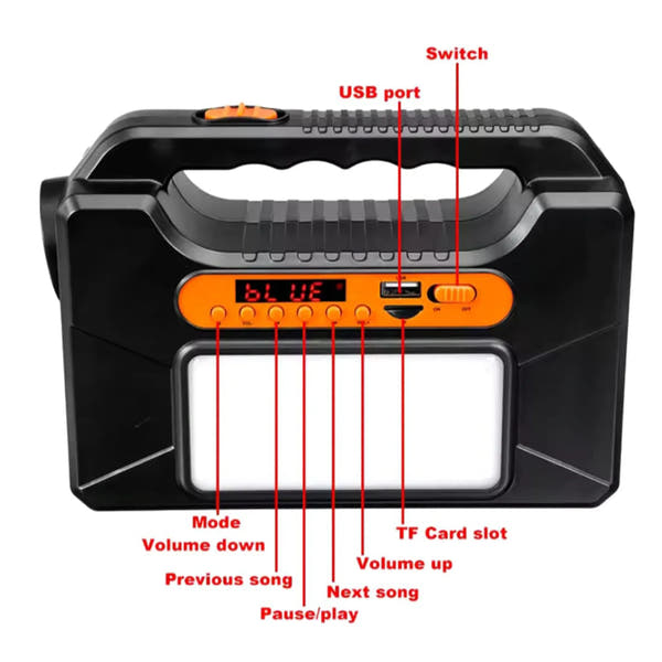 Mini Parlante con Panel Solar